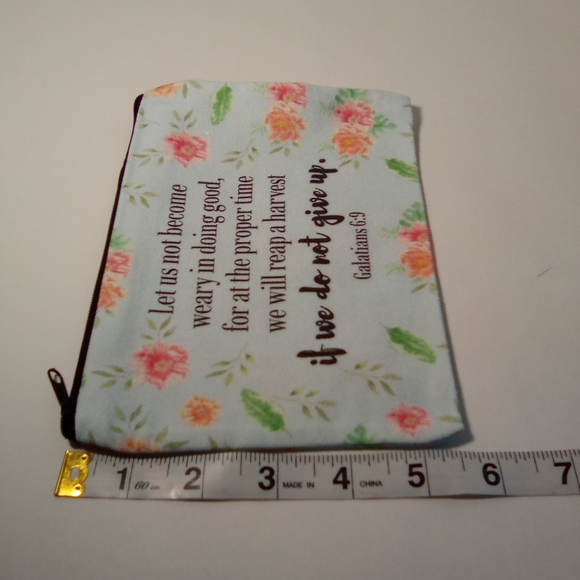 2 Inspirational Bible Verse Make-up Bags Lot #5 - Picture 6 of 6